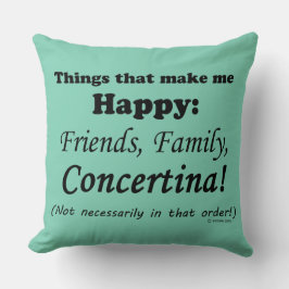 Cojín Decorativo Concertina me hace feliz