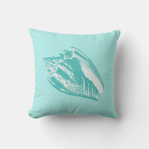 Cojín Decorativo Conch Shell - agua blanda y blanco