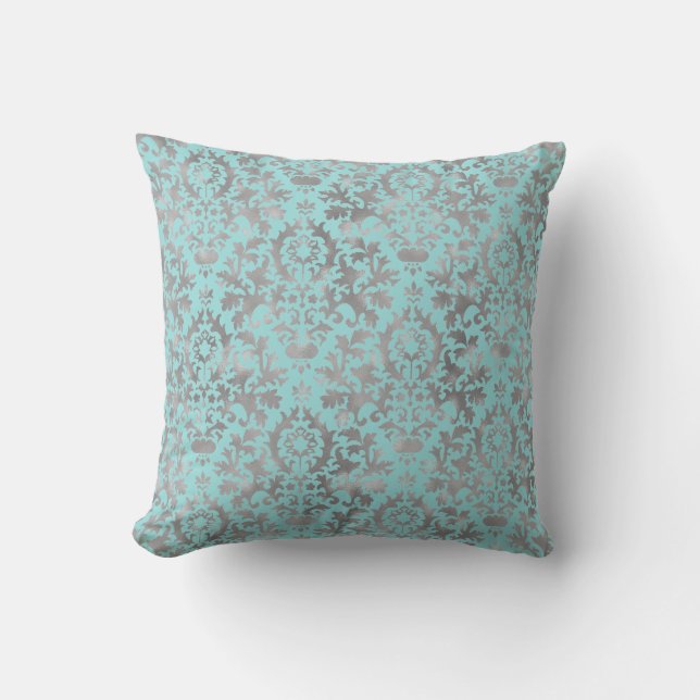 Cojín Decorativo Concha de Limpeta Damask Afligido (Anverso)