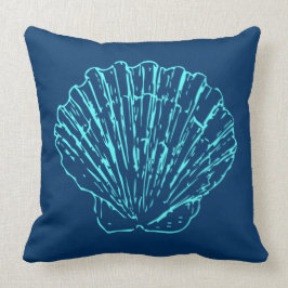 Cojín Decorativo Concha marina azul