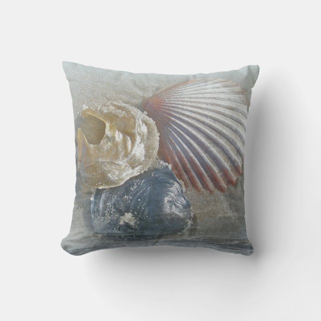 Cojín Decorativo Conchas y Oleaje (Anverso)