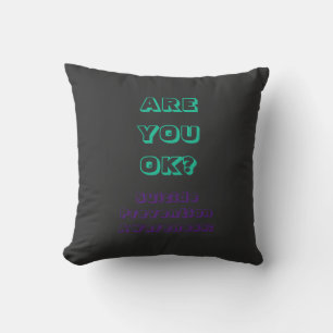 Cojín Decorativo conciencia de prevención del suicidio T-Shirt