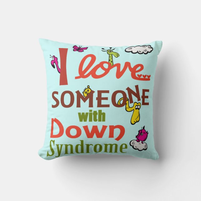 Cojín Decorativo Conciencia de Síndrome de Down (Anverso)