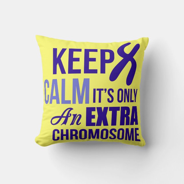 Cojín Decorativo Conciencia de Síndrome de Down (Anverso)