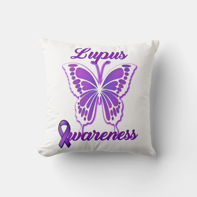Cojín Decorativo Conciencia sobre el Lupus (Anverso)