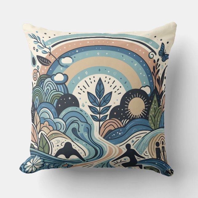 Cojín Decorativo Conciencia sobre la salud mental (Anverso)