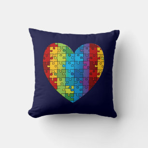 Cojín Decorativo Concienciación sobre autismo MoJo Pillow estadouni