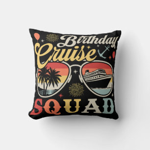 Cojín Decorativo Concordancia de la familia Birday Cruise Squad