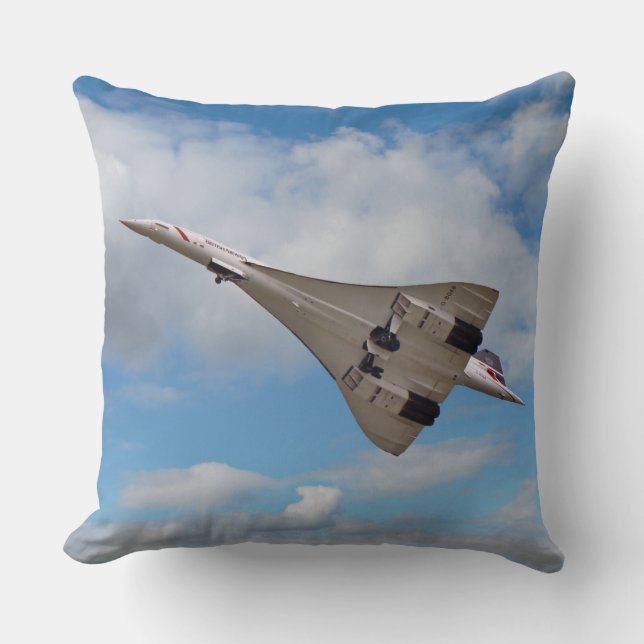 Cojín Decorativo Concorde supersónico G-BOAB (Anverso)