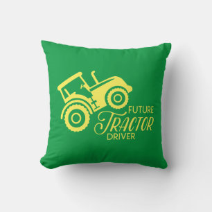 Cojín Decorativo Conductor de Tractor Futuro Reversible