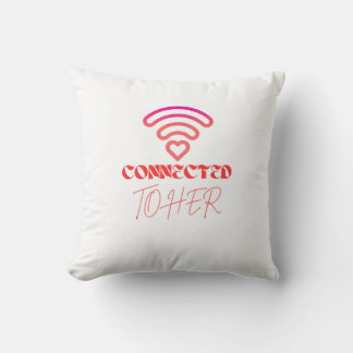 Cojín Decorativo Conectada a su WiFi Heart Design Valentine