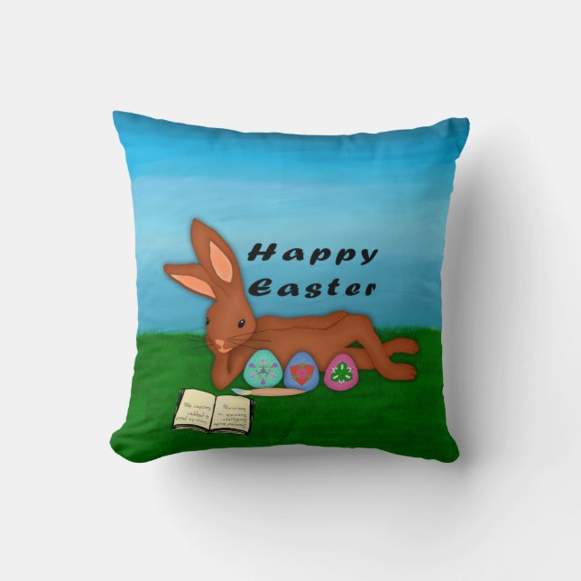 Cojín Decorativo Conejito de pascua (Anverso)