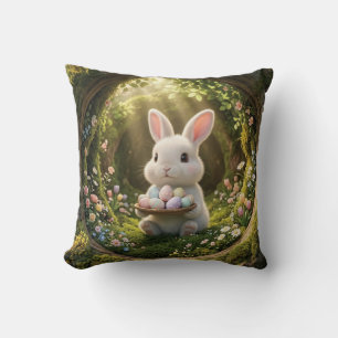 Cojín Decorativo Conejito de Pascua adorable