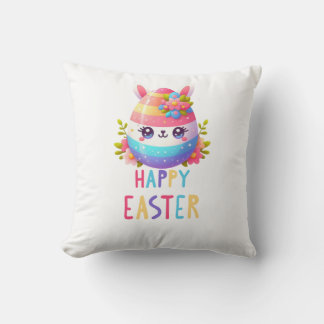 Cojín Decorativo Conejito de Pascua lindo y colorido