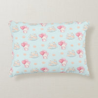 Conejito Kawaii Lindo y Oso Dormido Pastel Azul