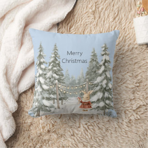 Cojín Decorativo Conejito Navideño Conejo Abrigo de Santa