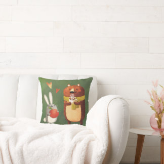 Cojín Decorativo Conejito y oso acogedor