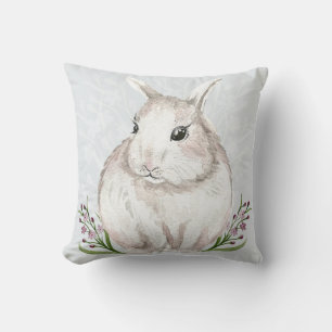 Cojín Decorativo Conejo adorable de acuarela