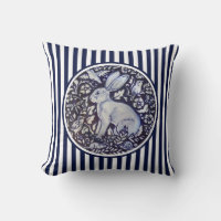 Conejo azul y blanco Stripe conejo Dedham Floral