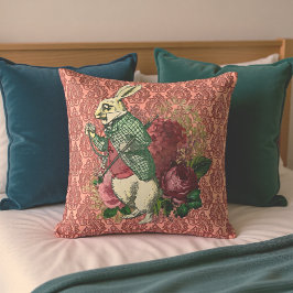 Cojín Decorativo Conejo Blanco de Wonderland Floral