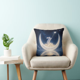 Cojín Decorativo Conejo Blanco Recogiendo Estrellas
