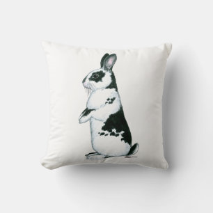 Cojín Decorativo Conejo: blanco y negro