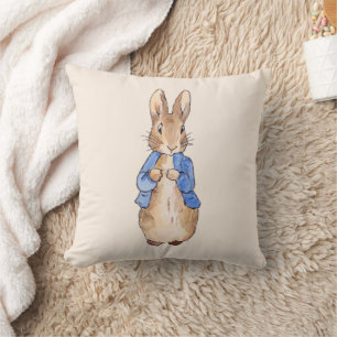 Cojín Decorativo Conejo clásico con chaqueta azul