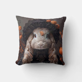 Cojín Decorativo Conejo con traje medieval negro