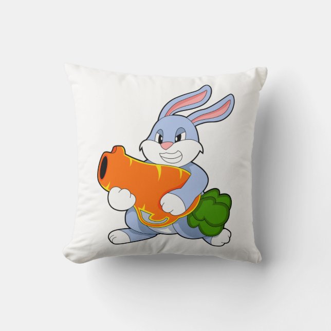 Cojín Decorativo Conejo con Zanahoria (Anverso)