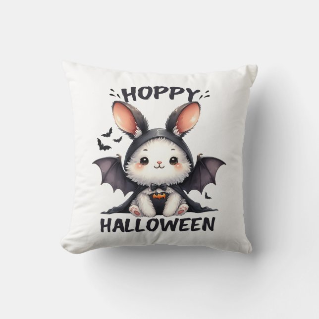 Cojín Decorativo Conejo conejo conejo Hoppy Halloween (Anverso)