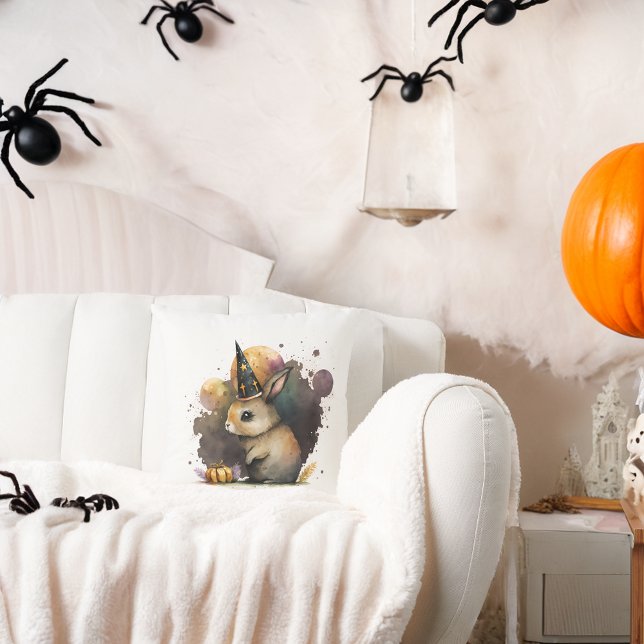 Cojín Decorativo Conejo de acuarela y Halloween Fox (Subido por el creador)