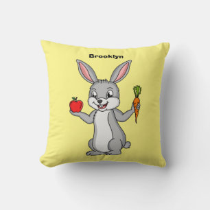 Cojín Decorativo Conejo de conejo con verduras personalizado