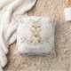 Cojín Decorativo Conejo de conejo de flores rosadas lindo Niña Nurs (Blanket)