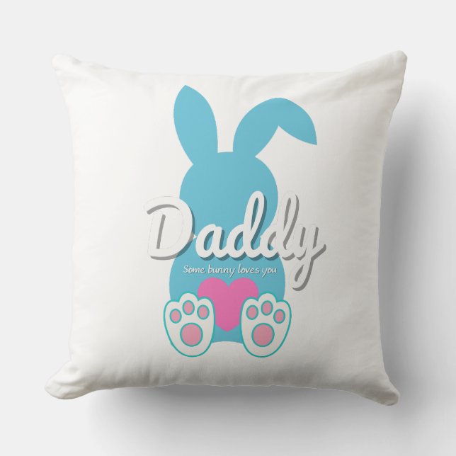 Cojín decorativo conejo de papi - Regalo de Pascua (Anverso)