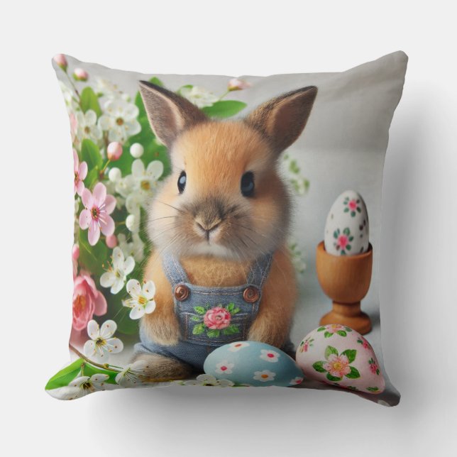 Cojín Decorativo Conejo de Pascua (Anverso)