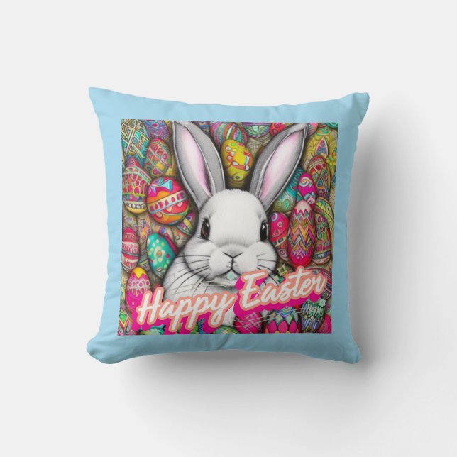 Cojín Decorativo Conejo de Pascua (Anverso)