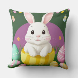 Cojín Decorativo Conejo De Pascua Con Huevos Decorativos