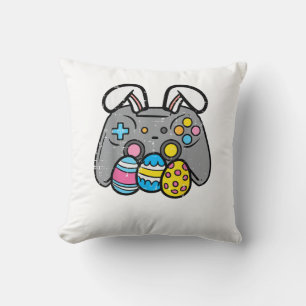 Cojín Decorativo Conejo de Pascua Huevos de videojuegos para jugado