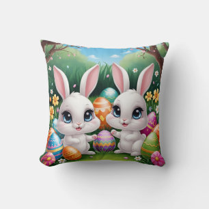 Cojín Decorativo Conejo de Pascua Kawaii - Diseño Conyugal Cute Big