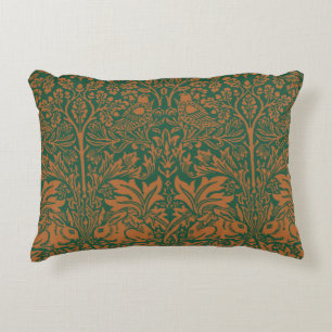 Cojín Decorativo Conejo Hermano William Morris Ámbar Patrón Negro