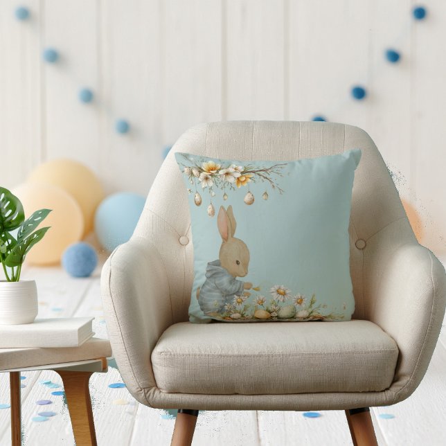 Cojín Decorativo conejo lindo con pato (Subido por el creador)