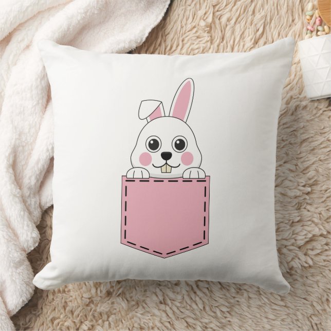 Cojín Decorativo Conejo Mascota de Bolsillo (Manta)