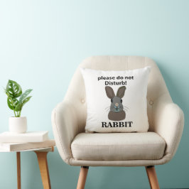 Cojín Decorativo Conejo Por Favor No Perturbe El Conejo Gracioso