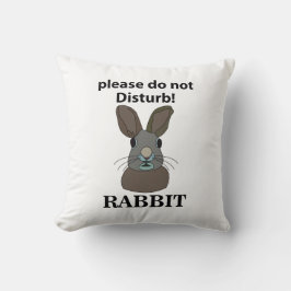 Cojín Decorativo Conejo Por Favor No Perturbe El Conejo Gracioso