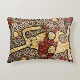 Cojín Decorativo Conejo que sostiene el collage de tela de pescado