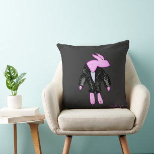 Cojín Decorativo Conejo Rebelde con una Causa