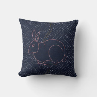 Cojín Decorativo Conejo sashiko japonés 2