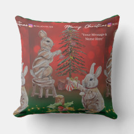 Cojín Decorativo Conejo Tema Navidad Boganhues Impresiones Artesana