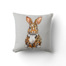 Conejo único con leopardo manchado