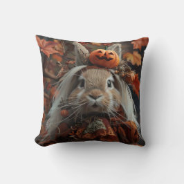 Cojín Decorativo Conejo único de calabaza de Halloween